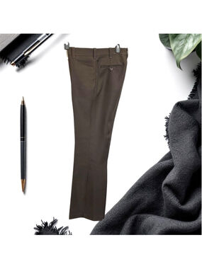 Century 21 Vintage Brown Texturized Soil Release Fabric Work Pants Men 33x36